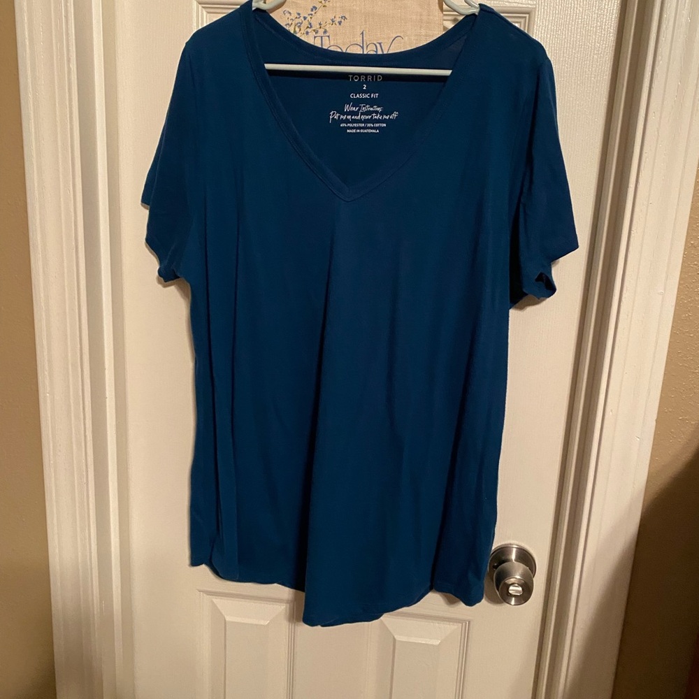 Torrid Classic Blue Short Sleeve Tee